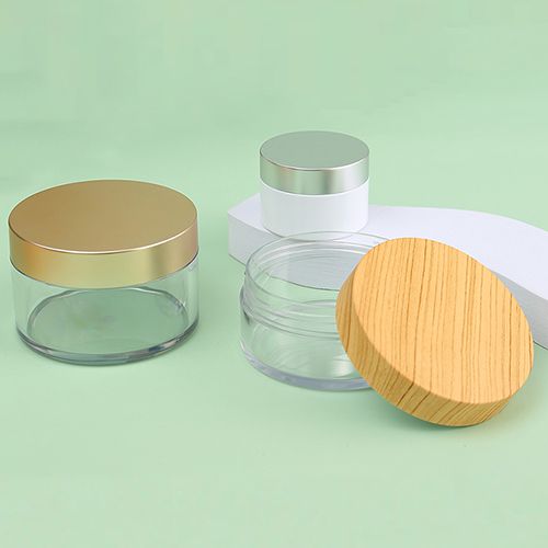 Clear PET Jar with Bamboo Cap