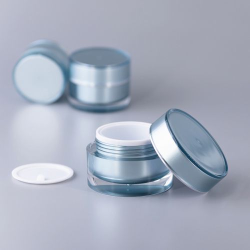 Blue Acrylic Eye Cream Jar