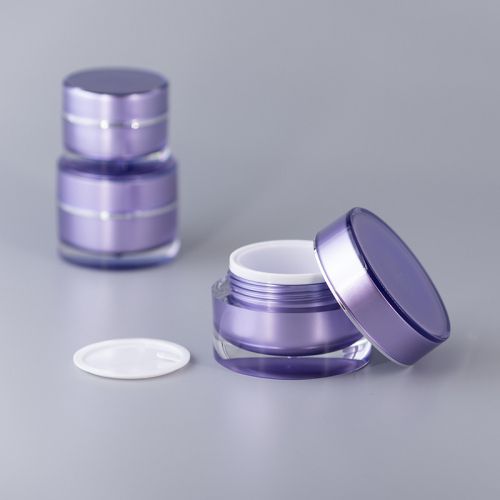 Purple Color Round Acrylic jar